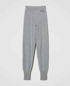 Joggers Aus Wollmischung Mit Sticklogo