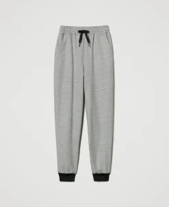 Joggers Mit Hahnentrittmuster