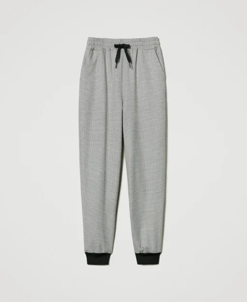 Joggers Mit Hahnentrittmuster