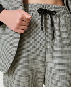 Joggers Mit Hahnentrittmuster