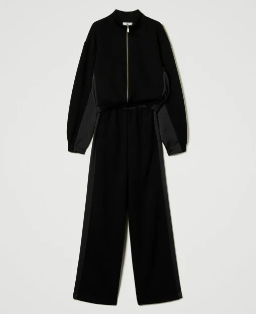 Kapuzenjacke Mit Reißverschluss Und Palazzohose
