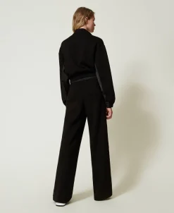 Kapuzenjacke Mit Reißverschluss Und Palazzohose