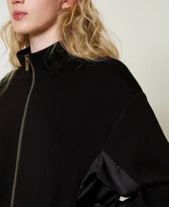 Kapuzenjacke Mit Reißverschluss Und Palazzohose