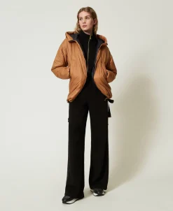Kapuzenjacke Mit Reißverschluss Und Palazzohose