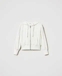 Kapuzensweatjacke Aus Samt