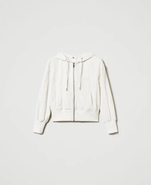 Kapuzensweatjacke Aus Samt