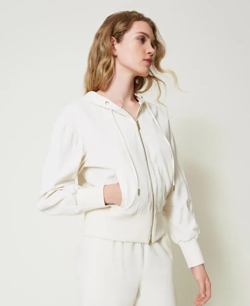 Kapuzensweatjacke Aus Samt