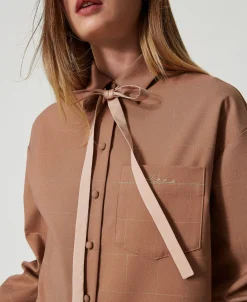 Kariertes Hemd Mit Lurex