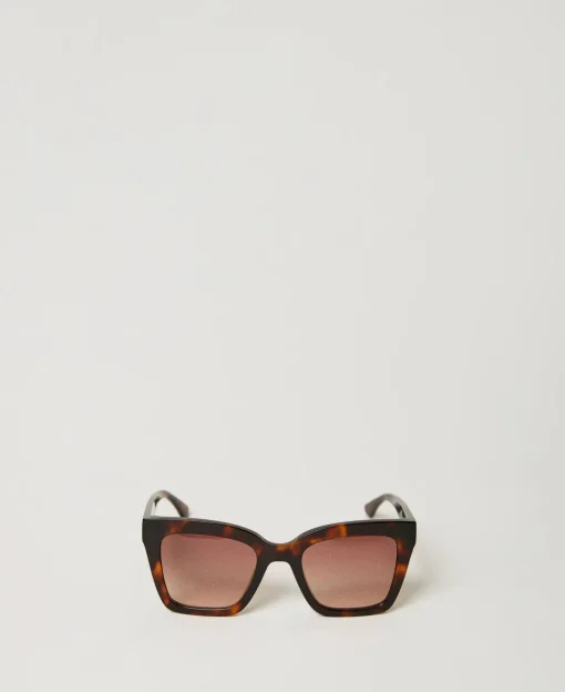 Karree-Sonnenbrille In Schildpattoptik