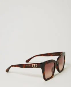Karree-Sonnenbrille In Schildpattoptik