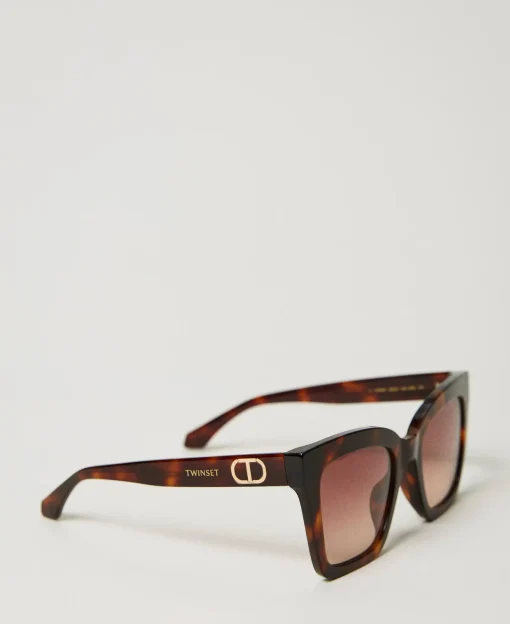Karree-Sonnenbrille In Schildpattoptik