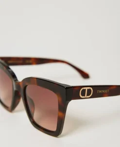 Karree-Sonnenbrille In Schildpattoptik