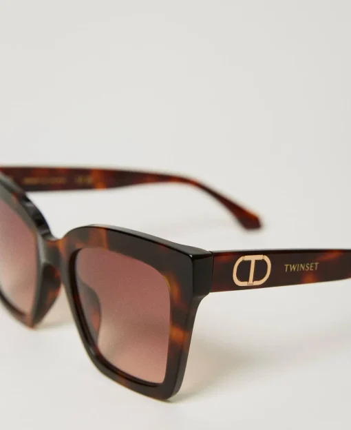 Karree-Sonnenbrille In Schildpattoptik