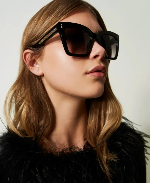Karree-Sonnenbrille Mit Nieten