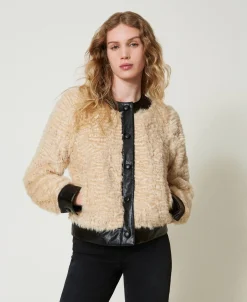 Kastenjacke Aus Pelzimitat