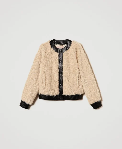 Kastenjacke Aus Pelzimitat