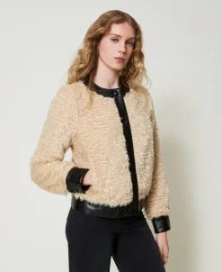 Kastenjacke Aus Pelzimitat