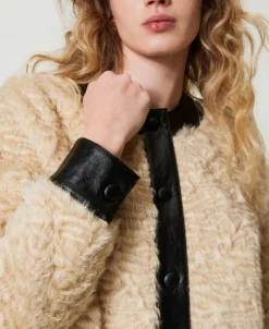 Kastenjacke Aus Pelzimitat