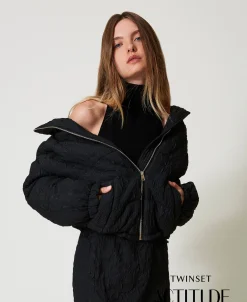 Kurze Steppjacke Mit Gaufrage