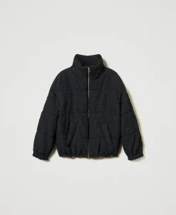 Kurze Steppjacke Mit Gaufrage