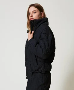 Kurze Steppjacke Mit Gaufrage