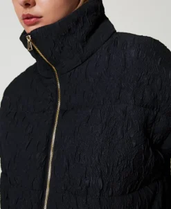 Kurze Steppjacke Mit Gaufrage