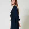 Kurzes Kleid Aus Cady Mit Volant