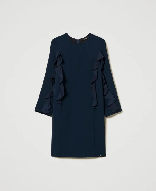 Kurzes Kleid Aus Cady Mit Volant