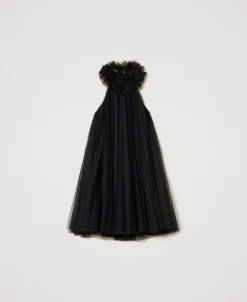 Kurzes Kleid Aus Plissiertem Tüll