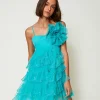 Kurzes Kleid Aus Tüll Und Organza