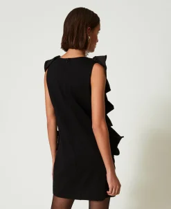 Kurzes Kleid Mit Georgettevolants