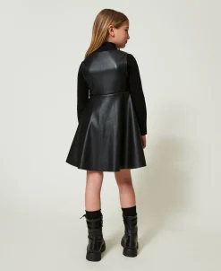 Kurzes Kleid Mit „Oval T“-Schnalle