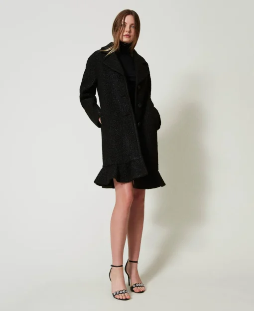 Kurzes Kleid Mit Plumetis-Tüll