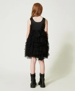 Kurzes Kleid Mit Tüllvolants