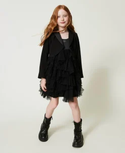 Kurzes Kleid Mit Tüllvolants