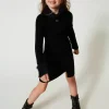 Kurzes Strickkleid In Pelzoptik