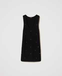 Kurzes Strickkleid Mit Nieten