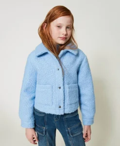 Kurzjacke Aus Curly-Tuch
