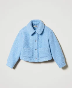 Kurzjacke Aus Curly-Tuch