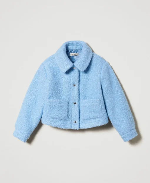 Kurzjacke Aus Curly-Tuch