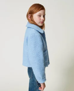 Kurzjacke Aus Curly-Tuch