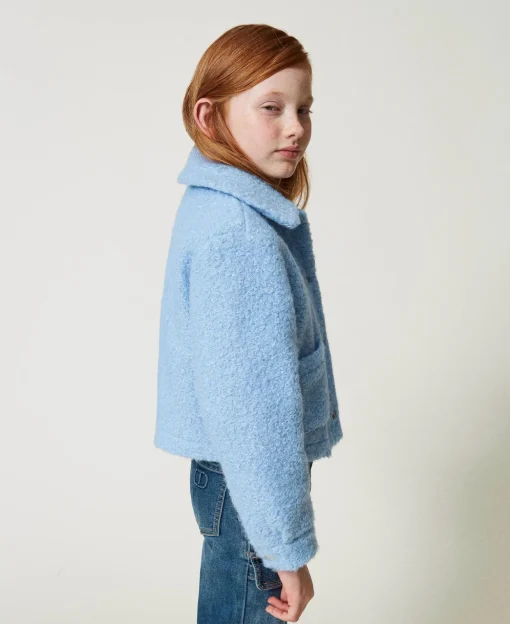 Kurzjacke Aus Curly-Tuch