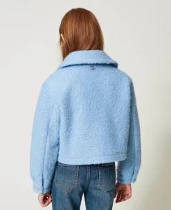 Kurzjacke Aus Curly-Tuch