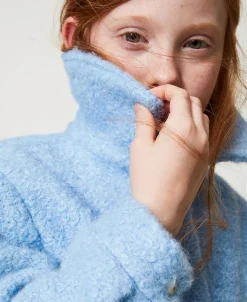 Kurzjacke Aus Curly-Tuch