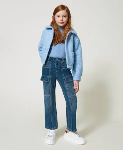Kurzjacke Aus Curly-Tuch