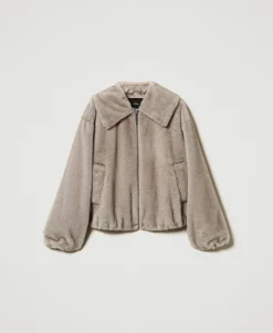 Kurzjacke Aus Fellimitat