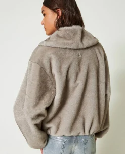 Kurzjacke Aus Fellimitat