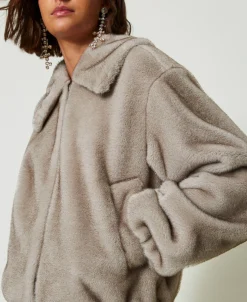 Kurzjacke Aus Fellimitat