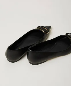 Lederballerina Mit Oval T