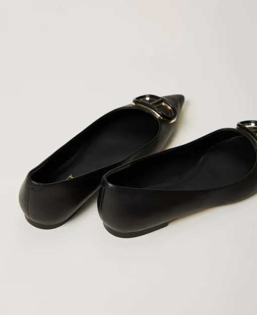Lederballerina Mit Oval T